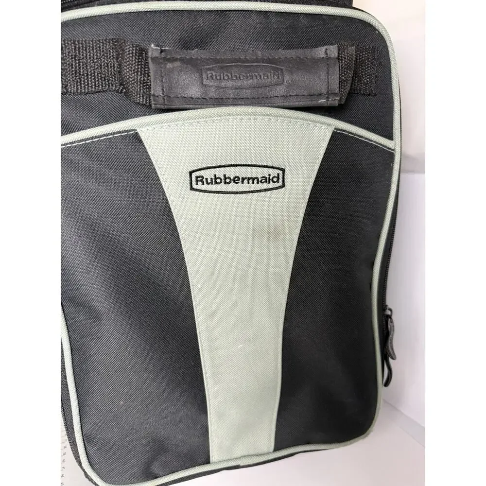 Rolling Tote Multiuse Wheeled Carrier Storage Bag Case Rubbermaid With Pockets